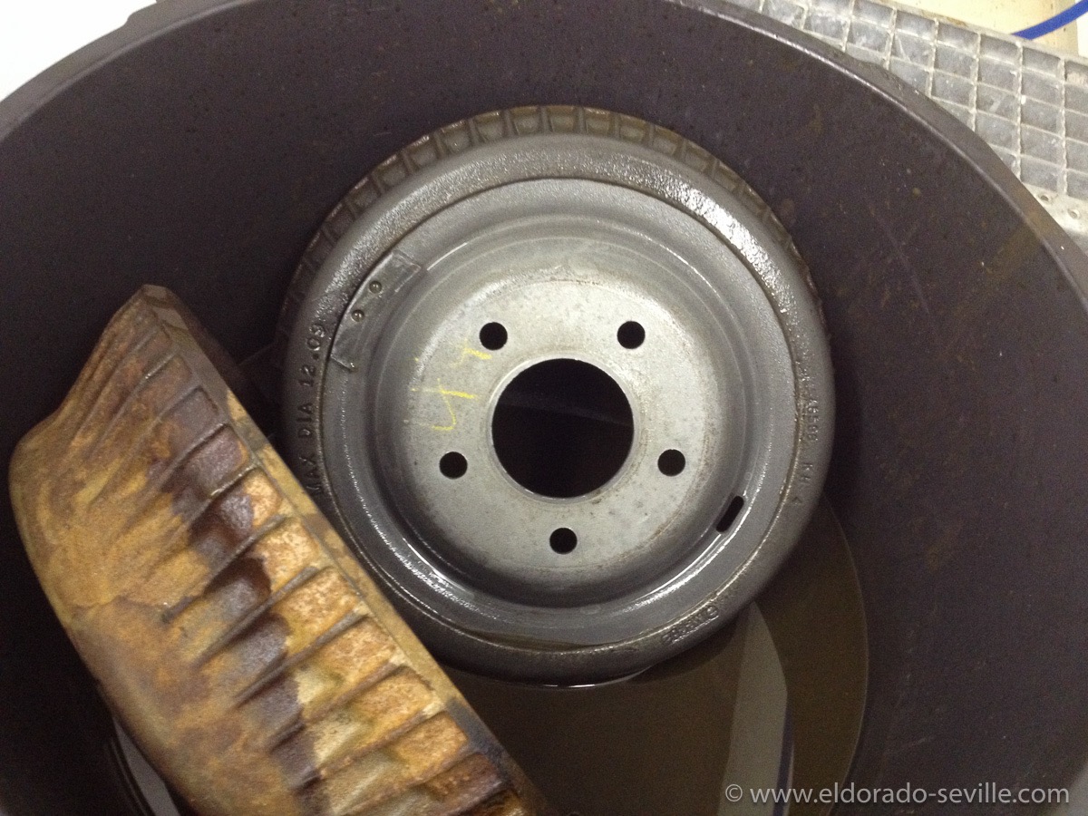 The drum after de-rusting - the original factory markings are still there.